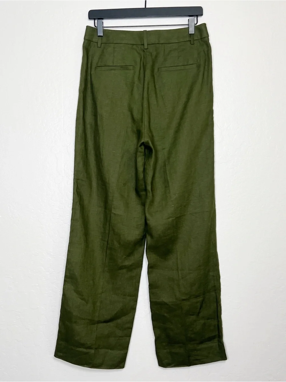 BANANA REPUBLIC Women’s Size 4 Camo Green Palma Straight-Leg Linen Pant
